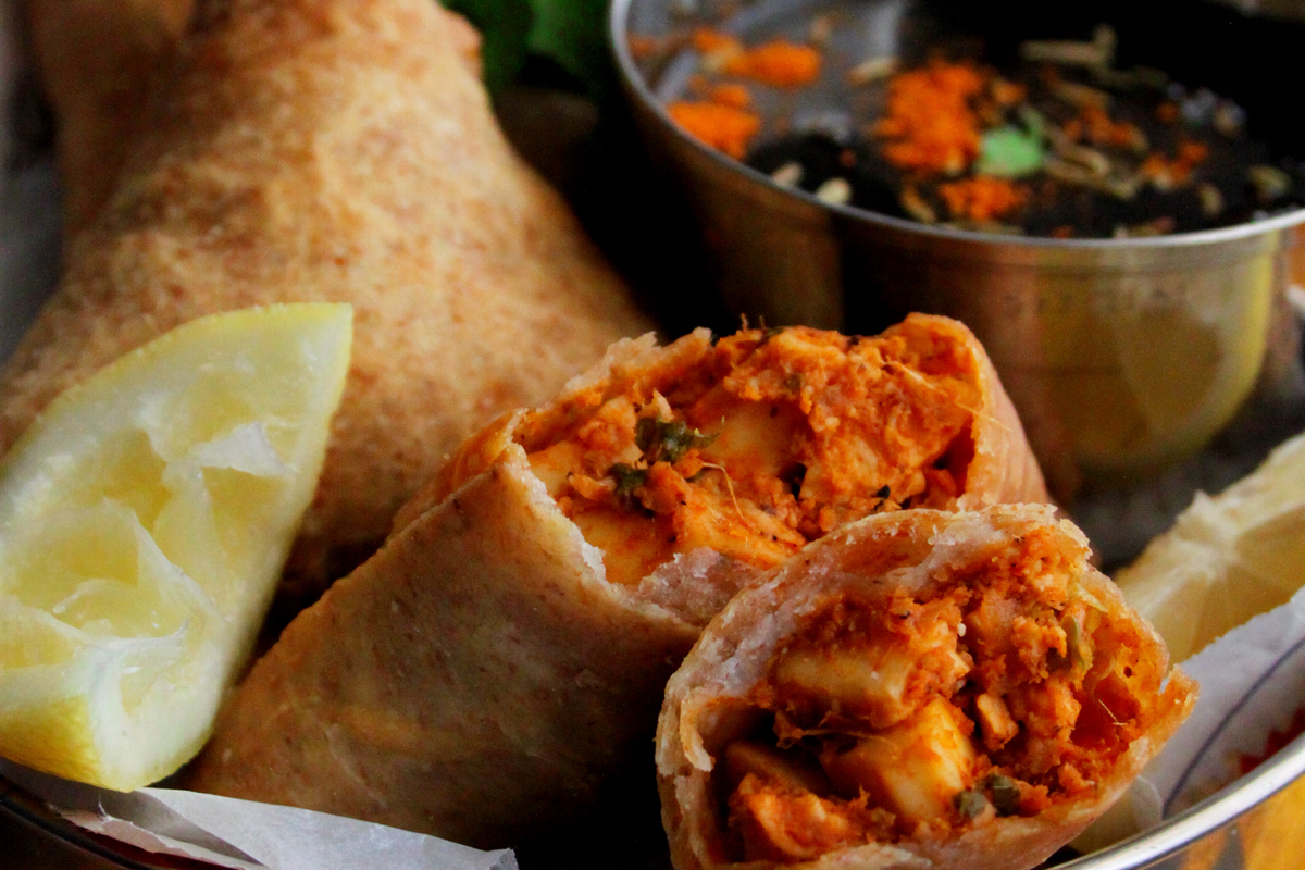 Tandoori Paneer Samosas